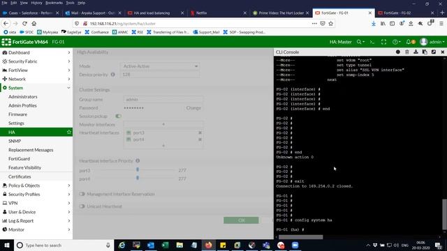 HA Active-Active configuration in Fortigate Firewall смотреть онлайн