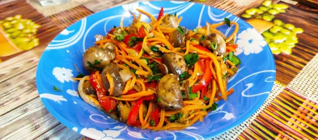 Шампиньоны по-корейски! Вкусный перекус! И салат и закуска!#ПоварОтБога