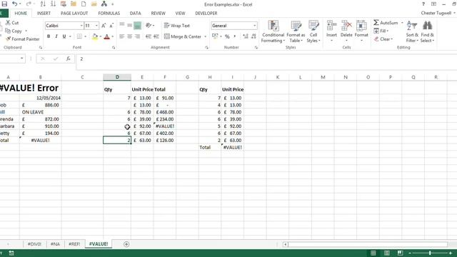 Excel's #Value! Error смотреть онлайн