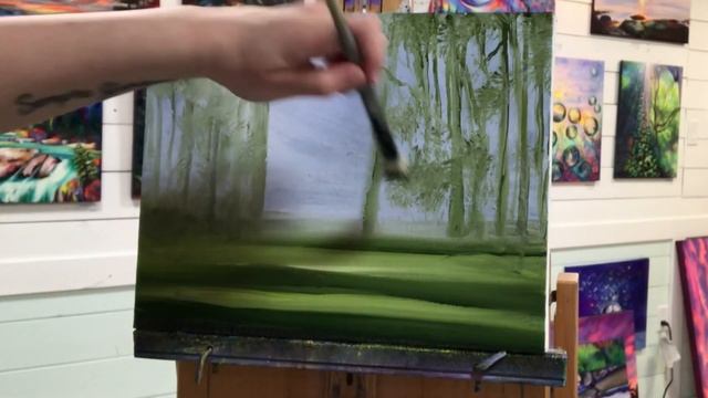 ”LITTLE PINK TREE” ? 15 minutes! REAL TIME, STEP BY STEP TUTORIAL | ACRYLIC смотреть онлайн
