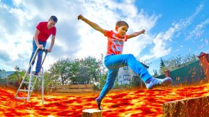 ЭКСТРЕМАЛЬНЫЙ ПОЛ ЭТО ЛАВА Алтимейт ЧЕЛЛЕНДЖ. The Floor Is Lava Challenge.