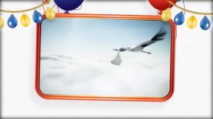 Аист с младенцем - футаж (HD).