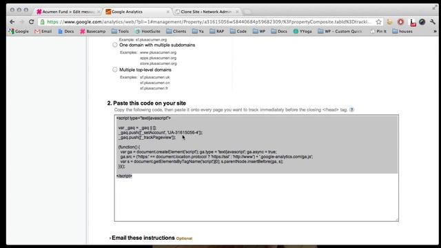 Creating a Google Analytics account for Wordpress Multi-Site смотреть онлайн