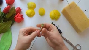 Тюльпан из фоамирана DIY Realistic Handmade Tulip