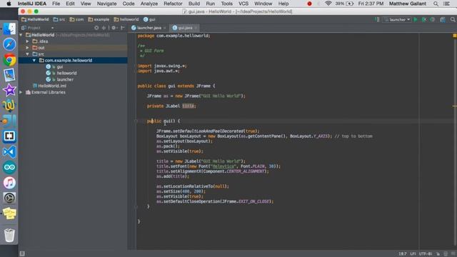 Java GUI Hello World In Intellij Idea ~ #2 смотреть онлайн