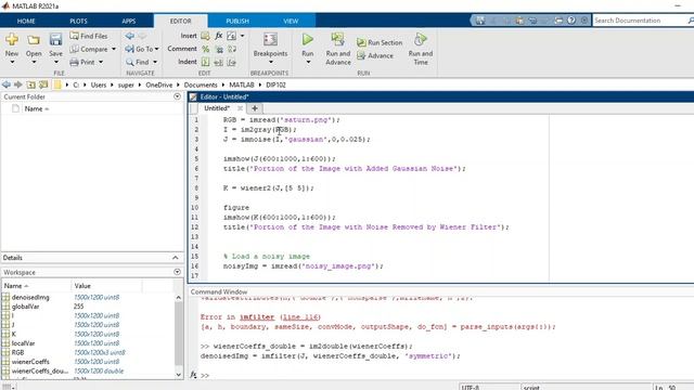 How to make adaptive wiener filters in image processing MATLAB смотреть онлайн