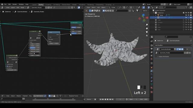 [Noding] Alive StarFish - Blender Geometry Nodes 3.0 Field; Nodevember 2021 смотреть онлайн
