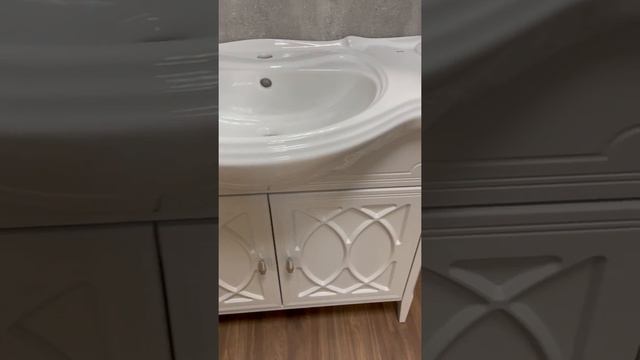 Комплект мебели для ванной Миа (Мягкий серый цвет) смотреть онлайн