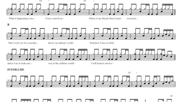 Duran Duran-Ordinary World | Drum Score, Drum Sheet Music смотреть онлайн