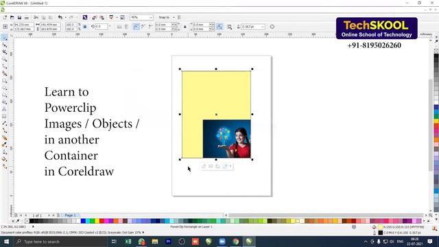 Learn to do Powerclip in Coreldraw in Hindi - Powered by Techskool Online смотреть онлайн