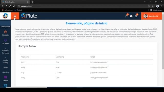 Plantilla Bootstrap Para Proyecto JAVA SpringBoot - Pluto Template смотреть онлайн