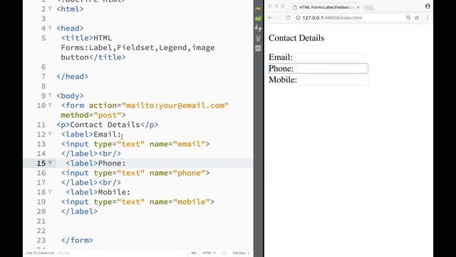HTML Tutorial for Beginners - HTML Forms Label Fieldset Legend Image Button смотреть онлайн