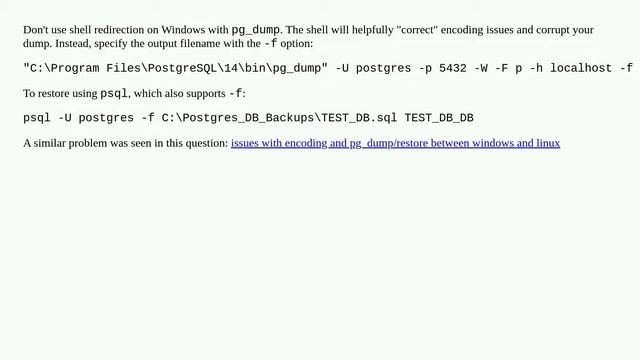 In PostgreSQL how do I generate a script that will recreate the database and all of its contents? смотреть онлайн
