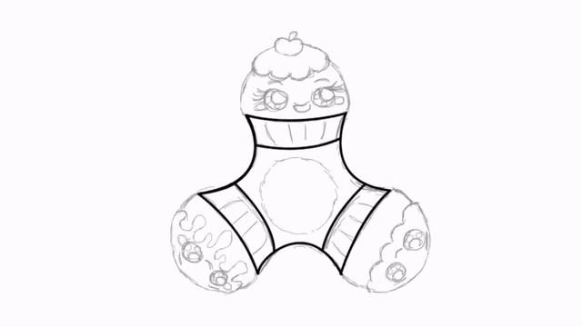 КАК НАРИСОВАТЬ КЕКС - СПИННЕР FIDGET SPINNER / how to draw cute FIDGET SPINNER смотреть онлайн