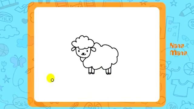 Как нарисовать барашка.Видео урок рисования для детей 3-5 лет.Рисуем овечку Каля Маля смотреть онлайн