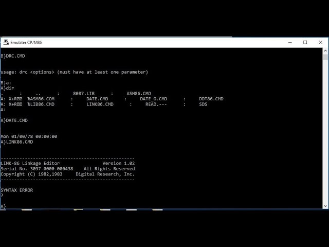 Написал эмулятор CP/M-86 для WIN32x смотреть онлайн
