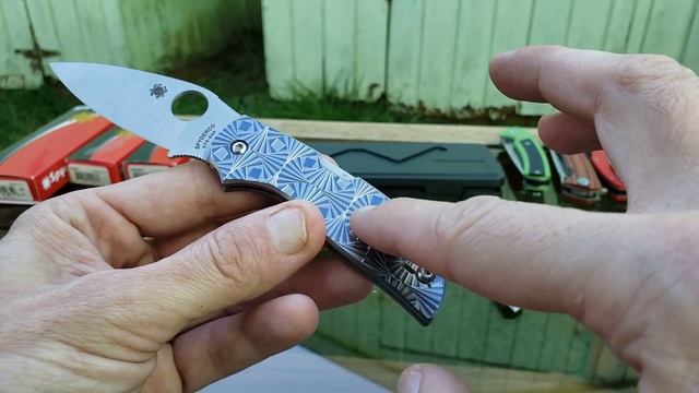 Нож для Нищуков (Нет) 2020 (Spyderco Chaparral Stepped Titanium Blue) смотреть онлайн