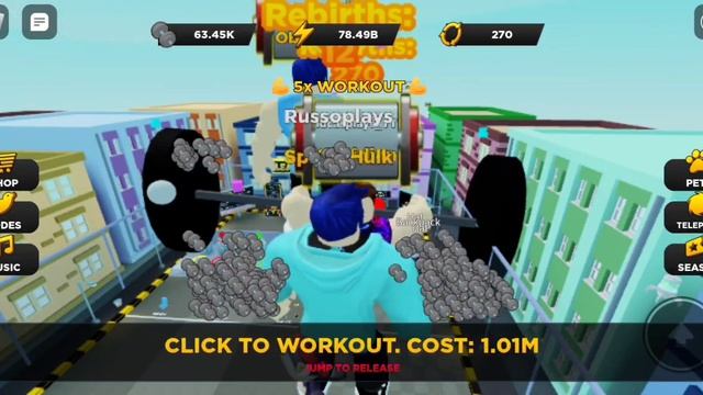 getting my 270th rebirth on strongman simulator roblox смотреть онлайн