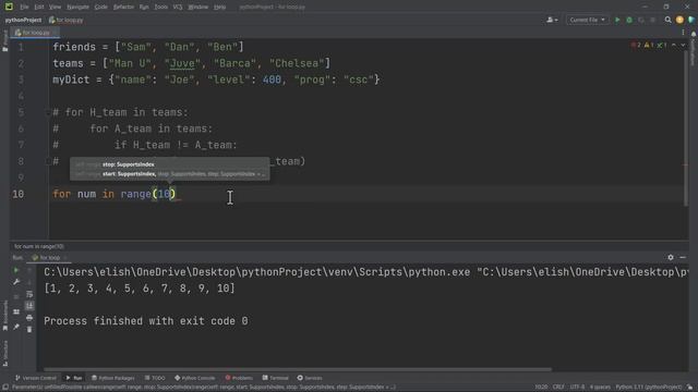 4.5 Python for loop смотреть онлайн