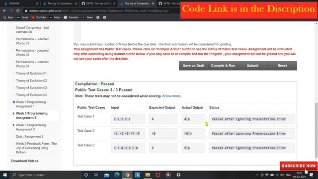 The Joy of Computing using Python Week 3 All Programming Assignments Solutions 2021 | NPTEL Course смотреть онлайн