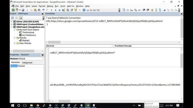 VBA to interact with Google Docs смотреть онлайн