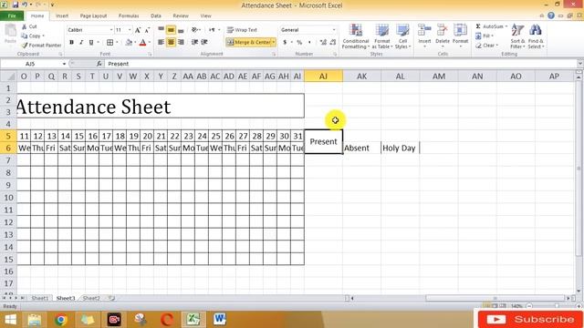 How to make Attendance Sheet in Ms Excel? #sohailsaeed #aaosikhain #msofficeexcel смотреть онлайн