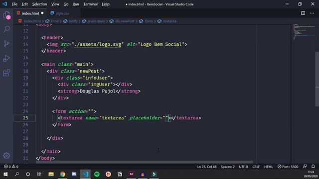 REDE SOCIAL COM HTML CSS E JAVASCRIPT смотреть онлайн