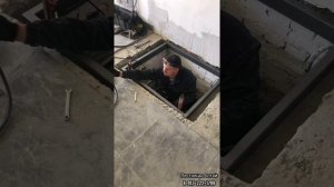 Лестница в погреб с автоматическим люком. Винтовая лестница. Люк. Ступени Просечно Вытяжной Лист