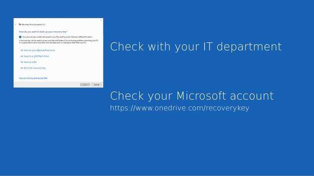 Finding a lost Bitlocker Recovery Key смотреть онлайн