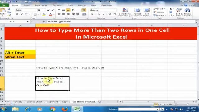 Difference Between Alt Enter and Wrap Text in Microsoft Excel смотреть онлайн