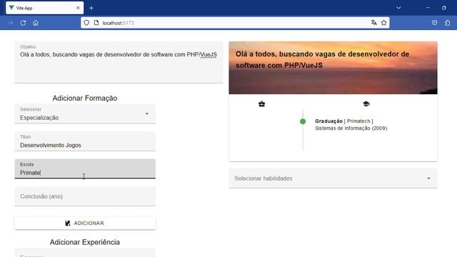 Gerador de portfólio desenvolvido com VueJS (Composition API) e Vuetify смотреть онлайн