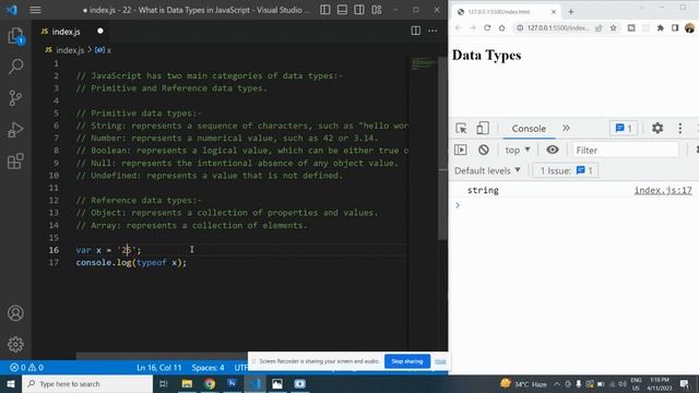 What is Data Types in JavaScript | JavaScript Tutorials in Hindi | Interview Question #22 смотреть онлайн
