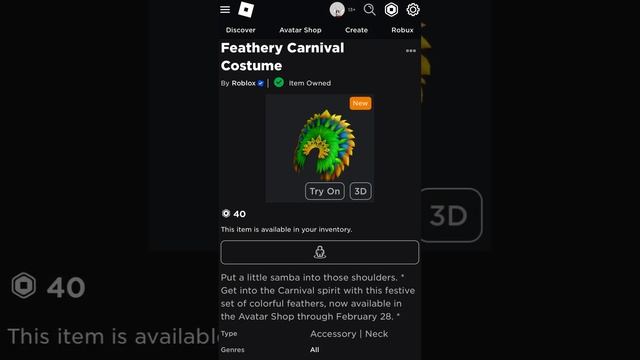 NEW Items with EFFECTS #roblox #shorts #carnival #mardigras смотреть онлайн