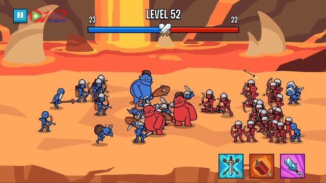 STICK WARS 2: BATTLE OF LEGIONS - Walkthrough Gameplay Part 3 - LEVELS 41-60 (iOS Android) смотреть онлайн
