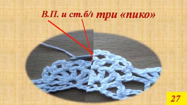 МК № 22 Ажурный узор крючком. Для начинающих. смотреть онлайн