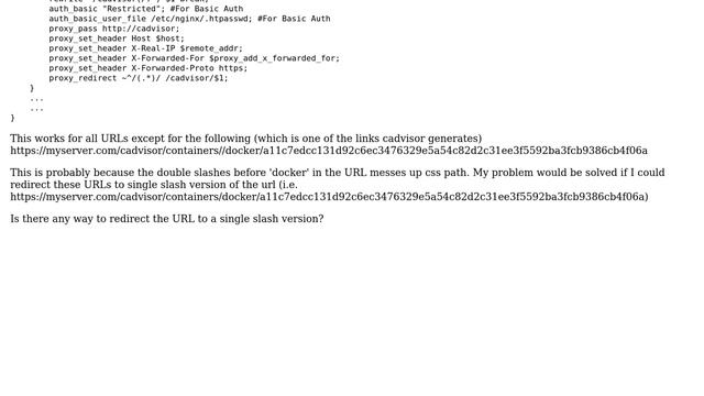 Nginx reverse proxy configuration for cadvisor смотреть онлайн