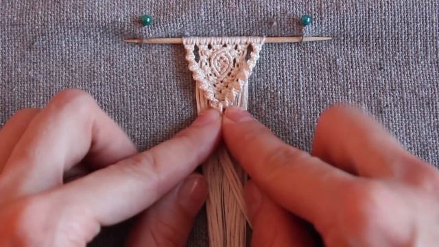 Micro Macrame Wall Hanging on a Toothpick / Decor for Dollhouse / Macrame Mouline смотреть онлайн