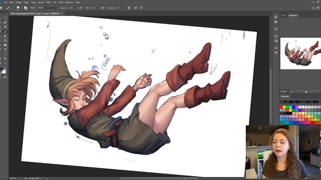 Digitally Painting Link in Adobe Photoshop! смотреть онлайн