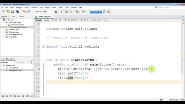 forEach() method in LinkedList | How to Iterate LinkedList in Java смотреть онлайн