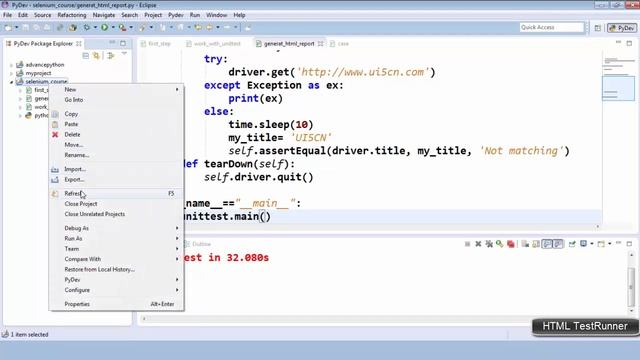Generate html report of test cases with unit test in Python смотреть онлайн