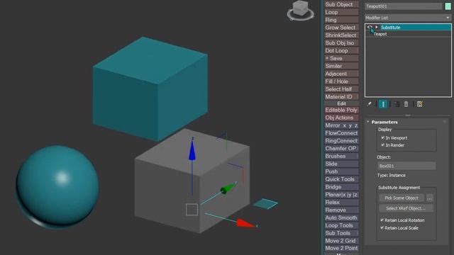Dark Max № 38 - Substitute - быстрая замена объектов на уровне модификатора. смотреть онлайн