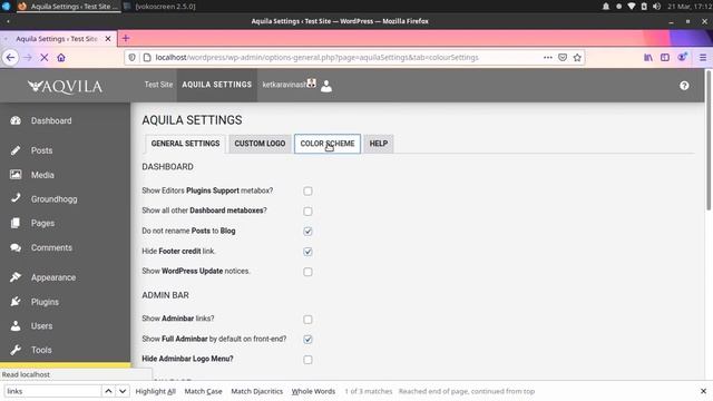 WordPress Aquila Admin Theme смотреть онлайн