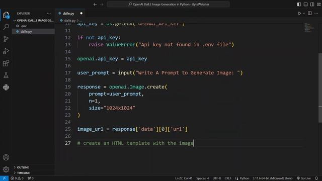 Image Generation with the OpenAI API (DALL-E) in Python | Text to Image Generator in Python смотреть онлайн