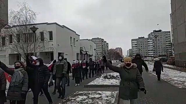 Демонстранты в Бресте скандируют Верым, можам , пераможам - 10.01.2021 смотреть онлайн