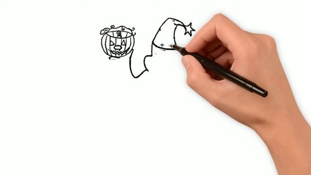 Хеллоуин. Как нарисовать привидение с тыквой смотреть онлайн