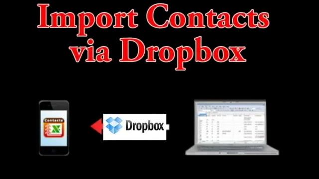 Import/Export contacts via Dropbox смотреть онлайн