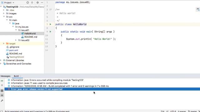 Error:java: error: release version 5 not supported смотреть онлайн