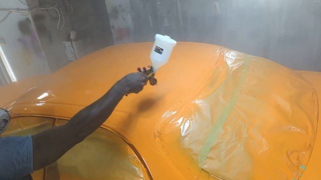 paint my Toyota ceres orange with pearl and pinstripe ( clearing with r500 lvlp spray gun) смотреть онлайн