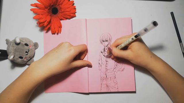 мой розовый скетчбук рисую Ягами Лайта/Drawing Light Yagami in my pink sketchbook/Death Note смотреть онлайн