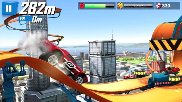 Hot Wheels Race Off Red NightShifter City Race Track Video Game! смотреть онлайн